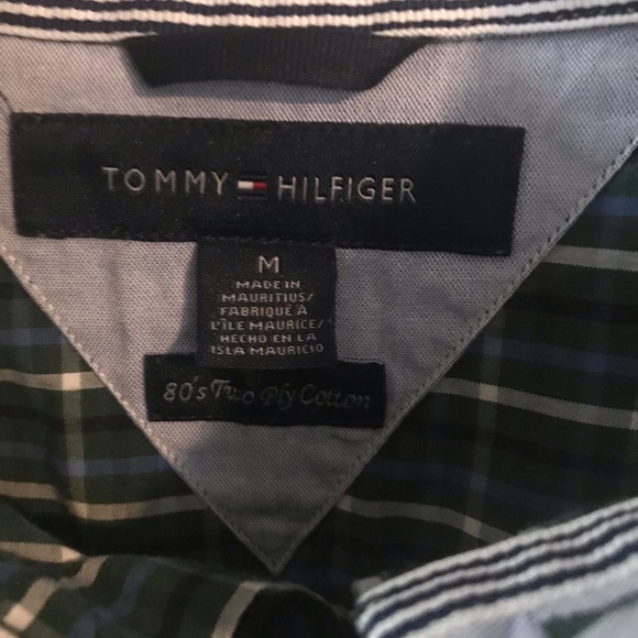 Mens Tommy Hilfiger like new green, blue, beige Long sleeved shirt in Xl - Picture 3 of 4